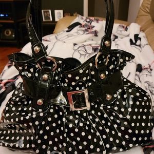 Sassy Black & White Polka Dot Purse!